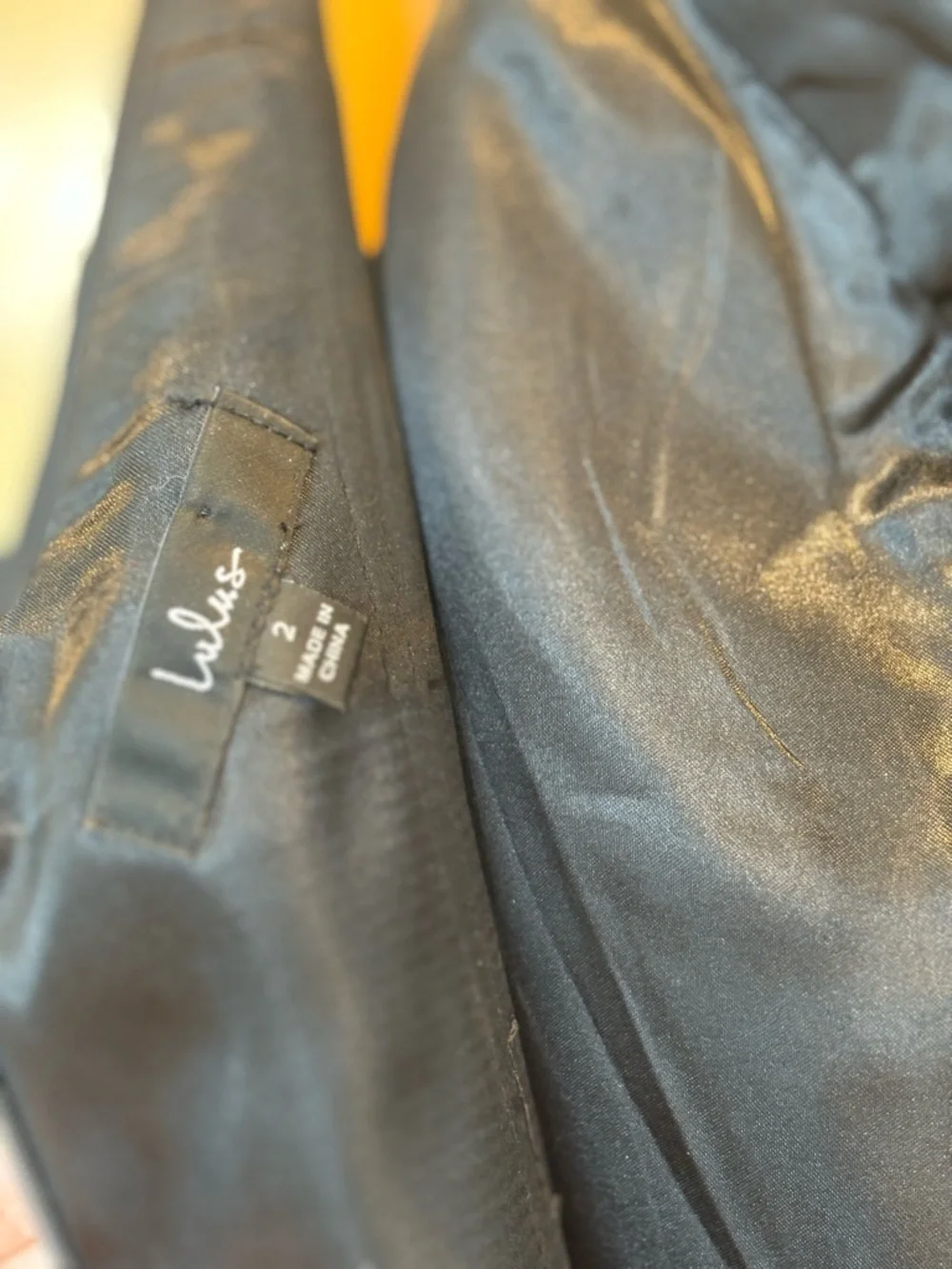 Lulu’s Remarkable Romance Black Satin Skater Dress with Pockets - Picture 7 of 8